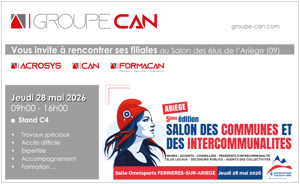 Invitation Groupe CAN au Salon des Communes et Intercommunalités d'Ariège 2026, stand C4