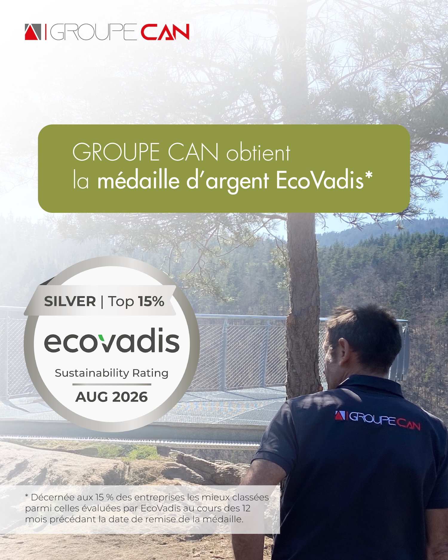 GROUPE CAN obtient la médaille écovadis